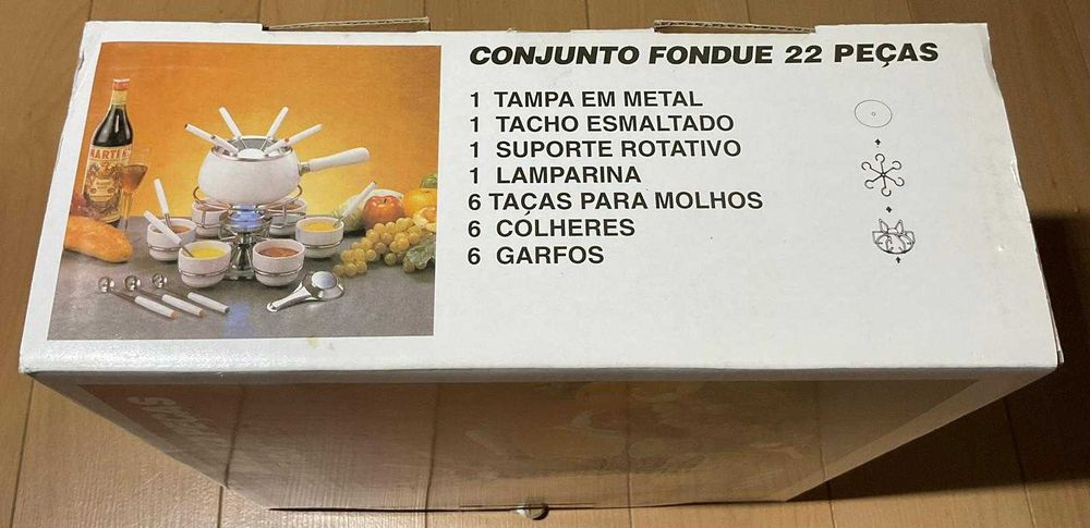 Conjunto Fondue 22 peças esmaltado - nunca usado