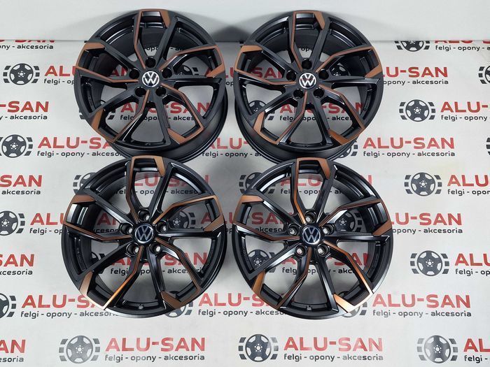 Nowe alufelgi VW 18" 5x112 PASSAT B5 B6 B7 B8 CC SCIROCCO-Czarne Miedz