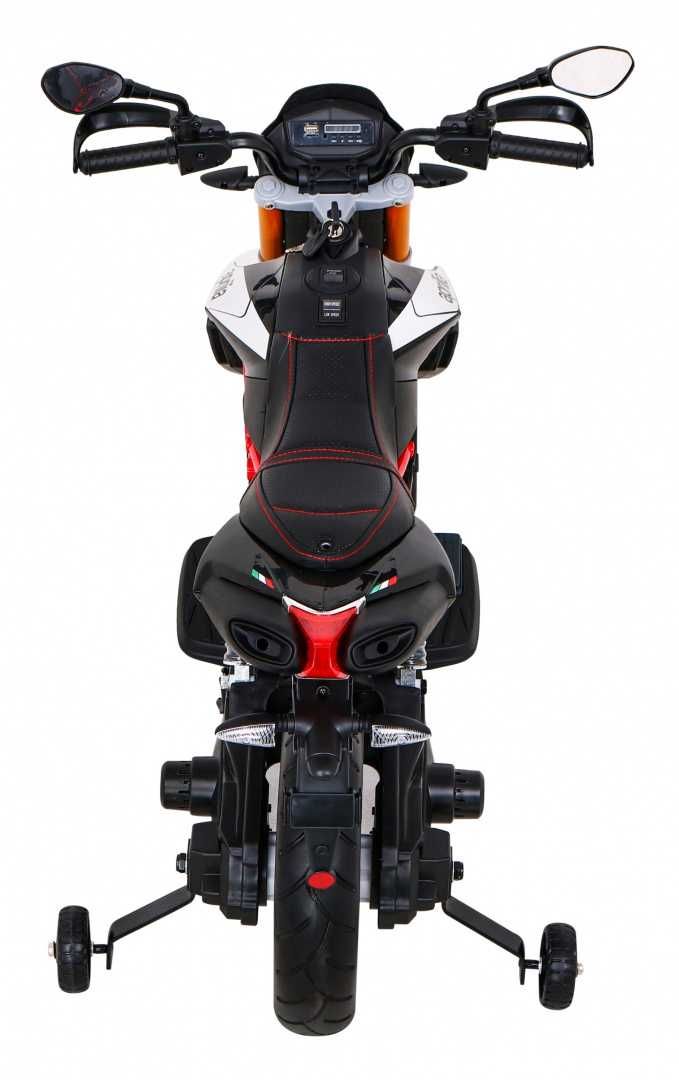 Pojazd Motor Aprilia Czarny Motorek dla dzieci na akumulator A07