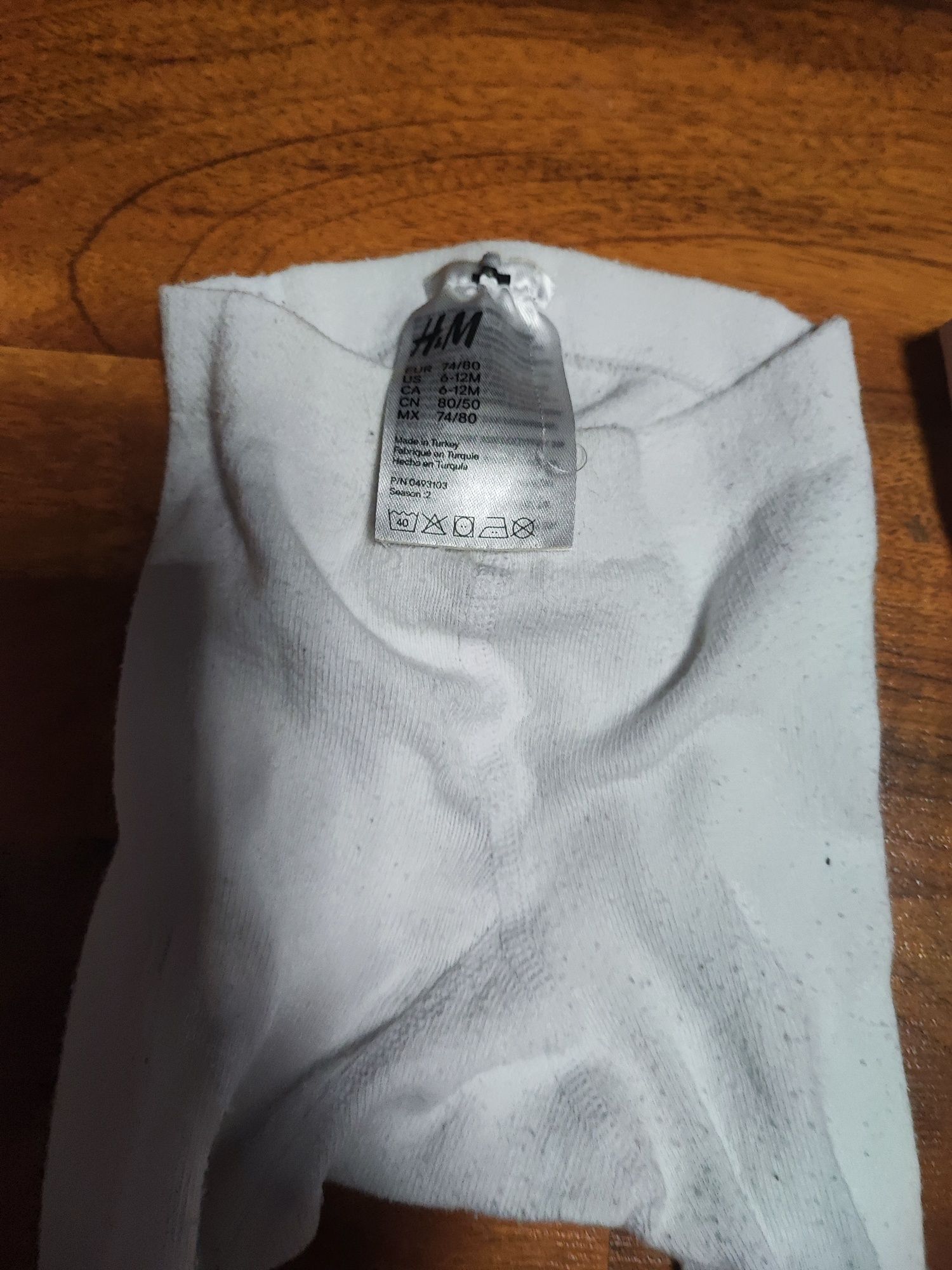 Rajstopy 74 80 paka białe Gatta H&M różowe prążki