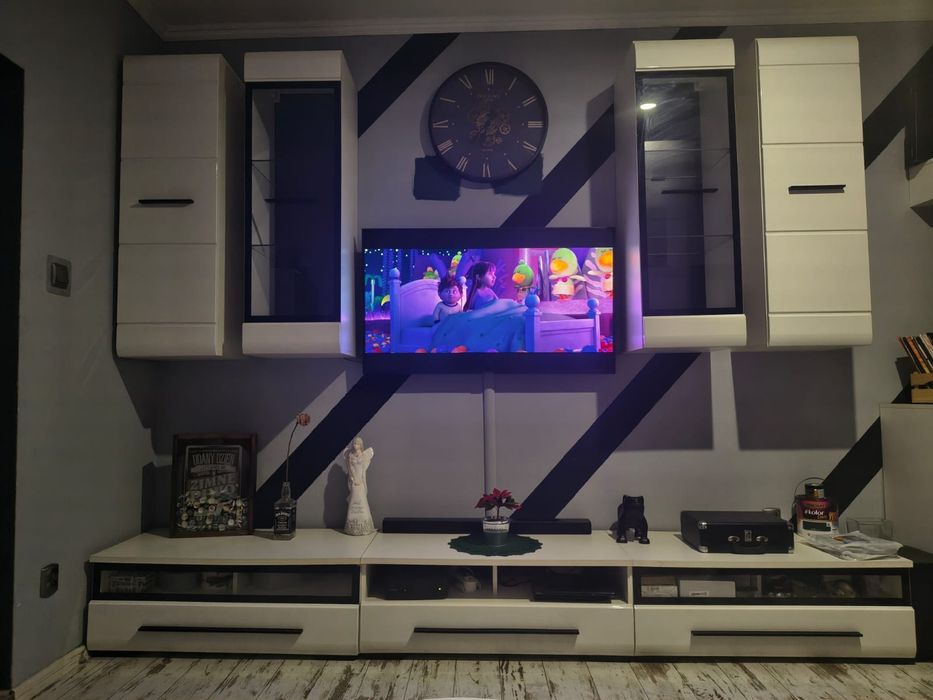 Zestaw meblościanka biała połysk BRW Fever1 RTV