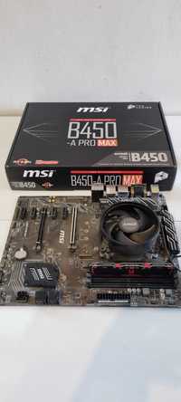 Płyta MSI B450-A PRO MAX 6xPCI-e+AMD Ryzen 3 4100+GOODRAM 4GB 2666MHz