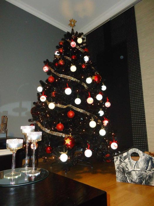 Árvore de Natal Preta 210 cm