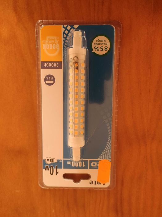 [NOVO] Lâmpada LED R7S 10W 1000lumens 3000K