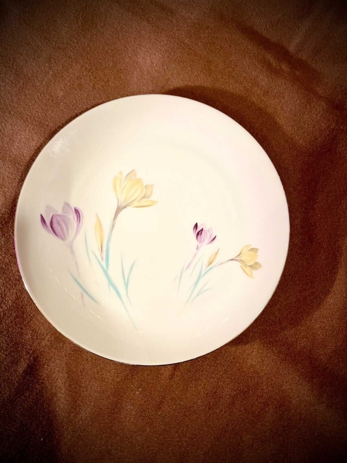 Talerz porcelanowy bareuthrer antyk Krokusy wiosna
