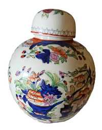 Frasco de gengibre vintage -vaso floral chinês com tampa