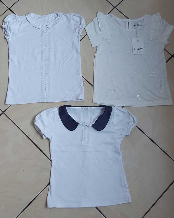 Koszulka T-shirt na rozpoczęcie roku dla dziewczynki rozmiar 110-116cm