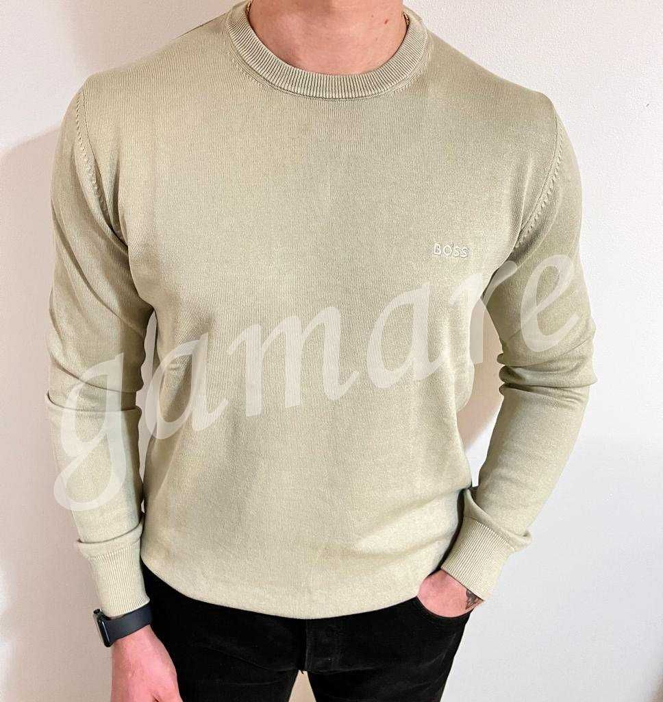 Sweter Hugo Boss sweterek boss męski beżowy NOWY sweter hugo M-XXL