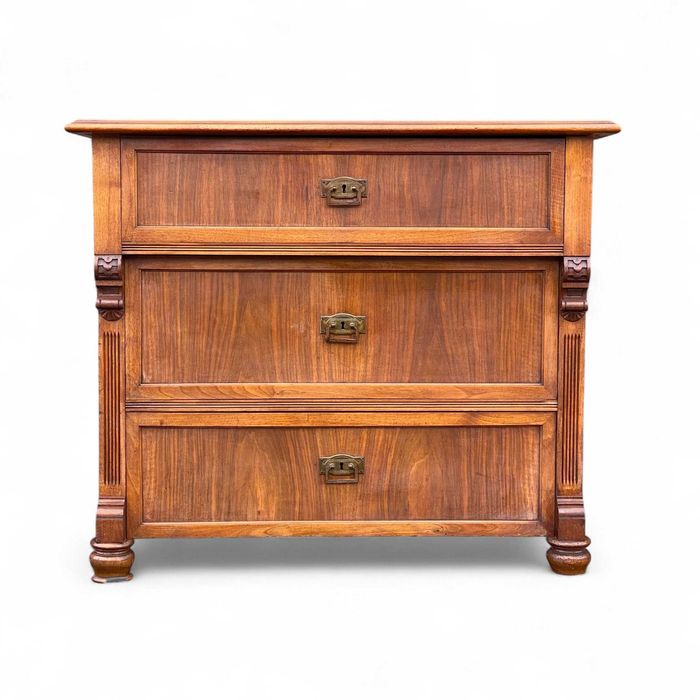 Komoda eklektyczna, orzech, 3 szuflady