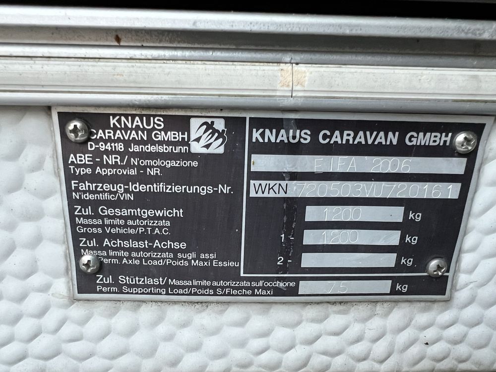 Knaus Eifelland Sunshine 97r DMC 1200 zadbana, sucha, BDB