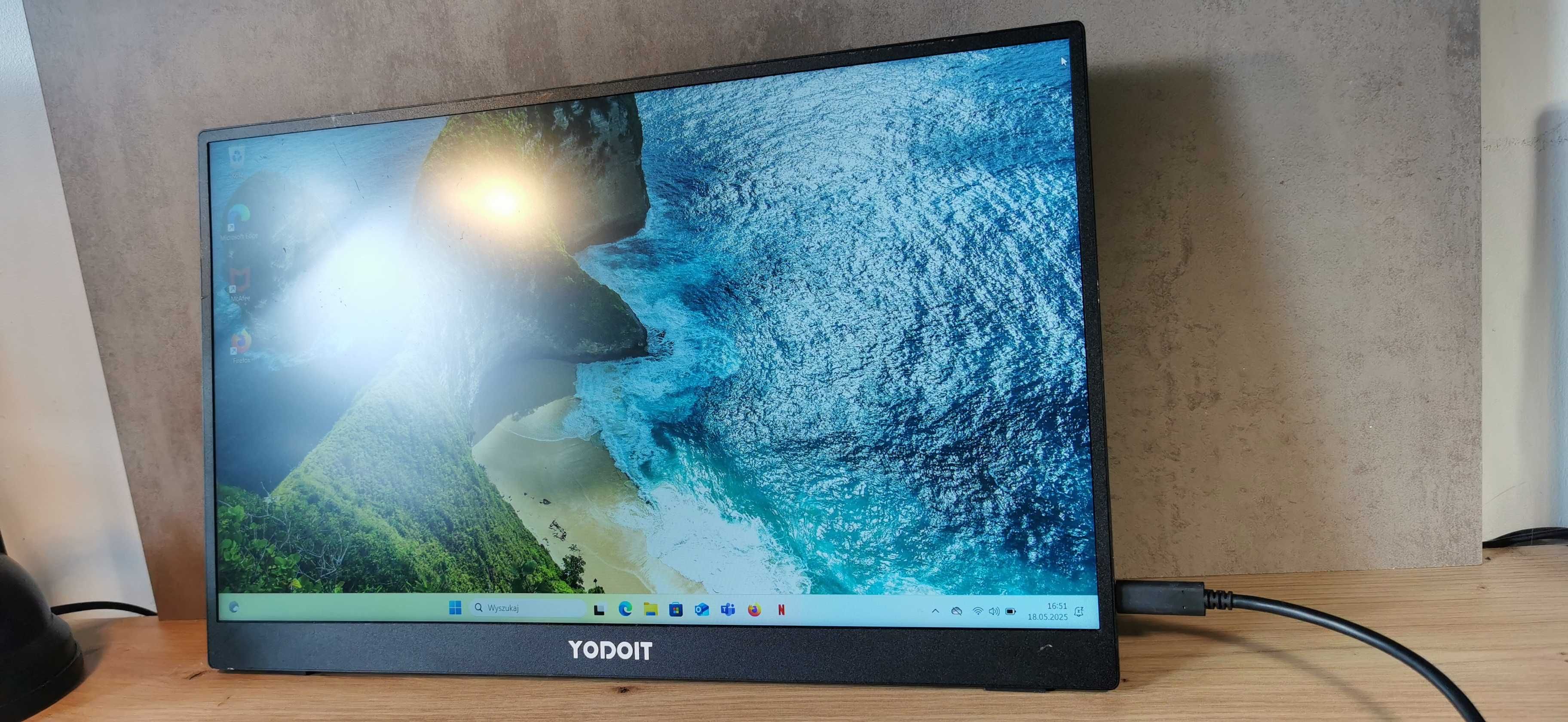 Monitor Przenośny 17" FHD Matowy YODOIT PTM17
