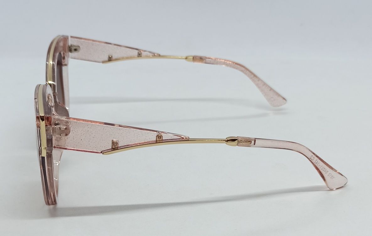 Jimmy Choo очки женские коричневый градиент в розовой прозрачной оправ