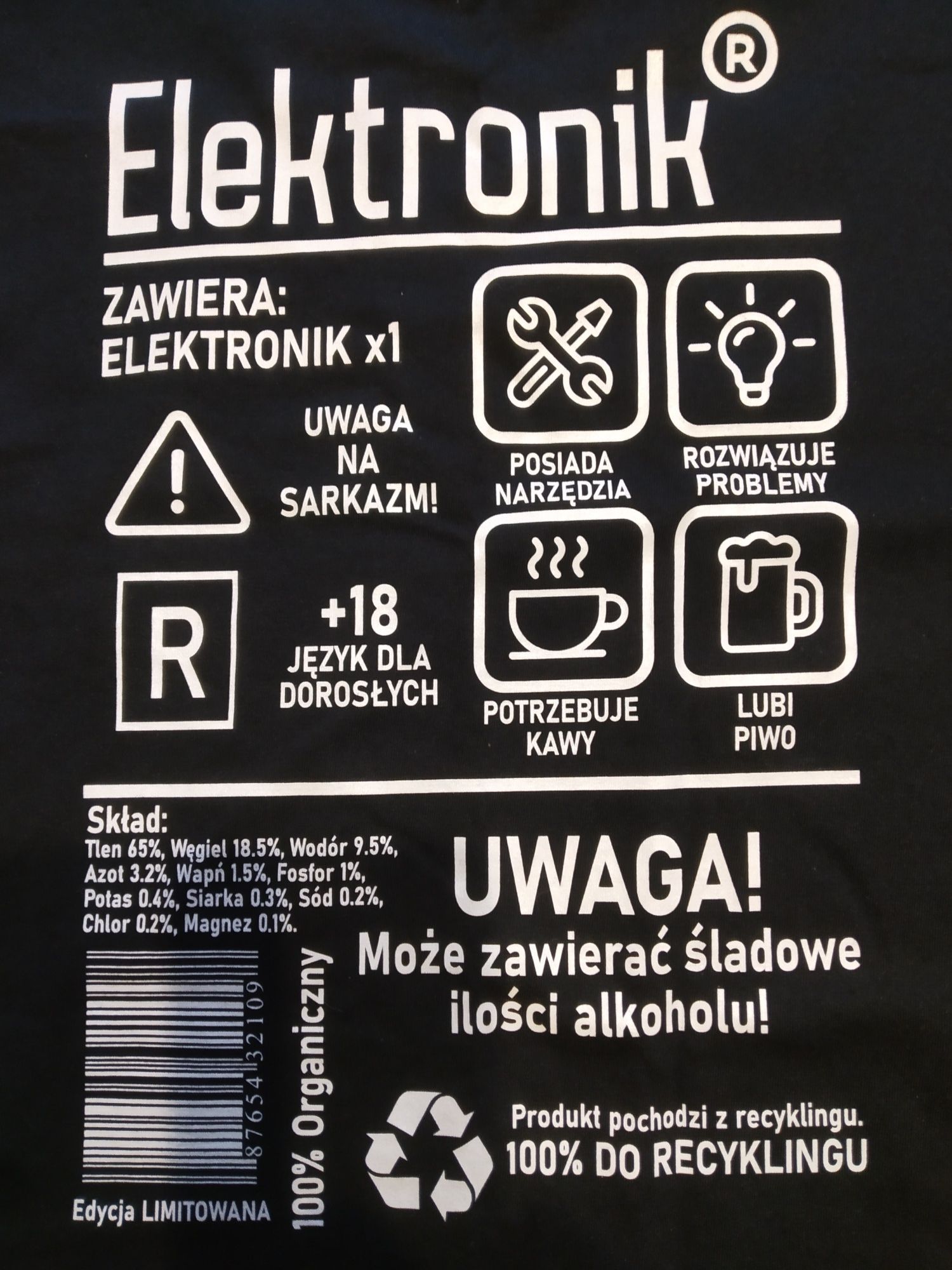 Koszulka T-shirt roz. L na prezent dla Elektronika