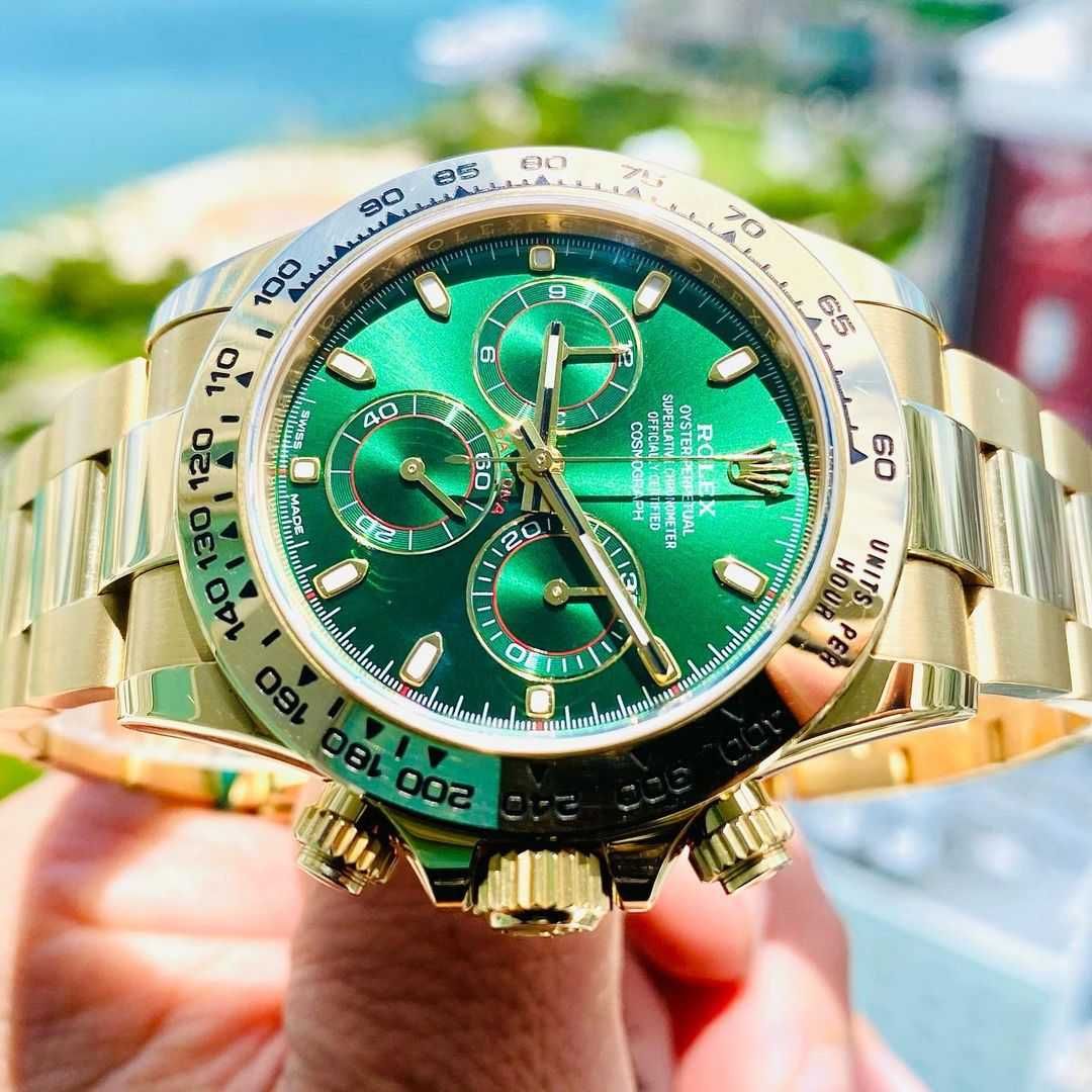 Rolex daytona złoto-zielony