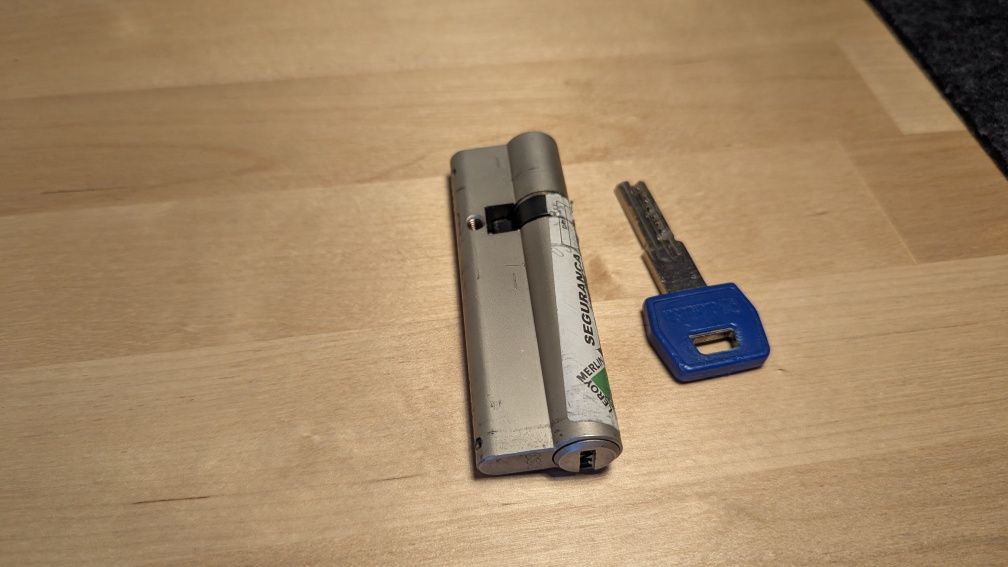 Canhão para porta blindada 10cm - 1 chave