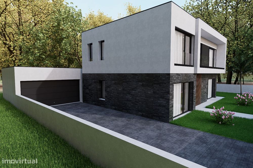 Brevemente: Moradia V4  r/c e 1º andar, estilo contemporâneo - Leiria