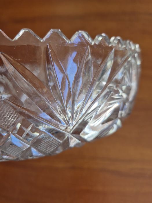 Duza stara  misa kryształowy 24 cm