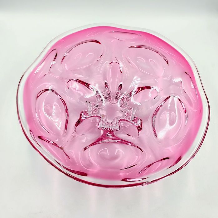 Olbrzymia misa szklana Chřibska szkło czeskie Czechy PRL retro design