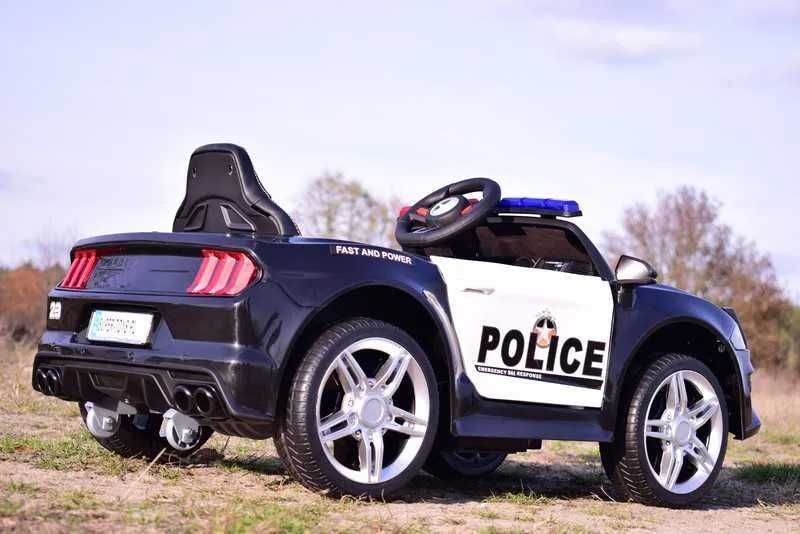 Auto Dla Dziecka na Akumulator POLICJA Koguty Dźwięki SYRENY