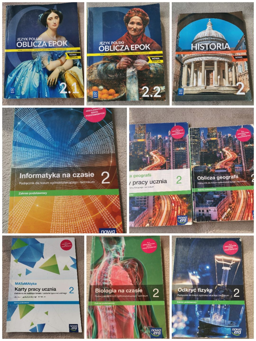 Podręczniki do 2 klasy liceum/ technikum