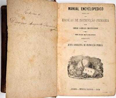 MANUAL ENCYCLOPEDICO - de 1870 - 9ª edição