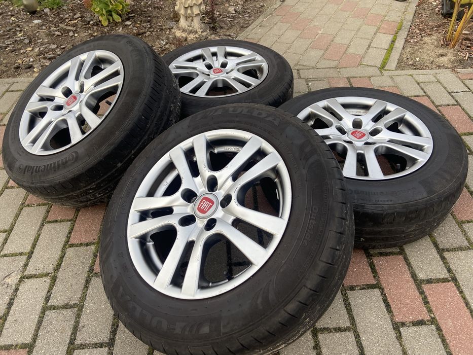 Sprzedam alufelgi Fiat 15 cali z oponami wiosennymi 195/65