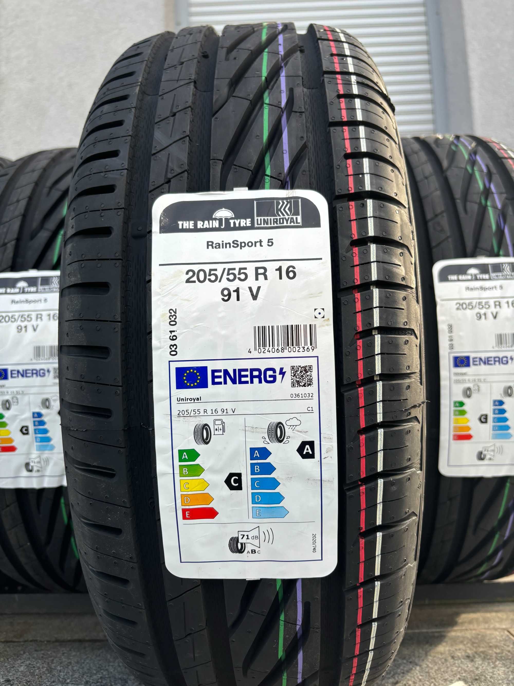 Letnie 205/55R16 Uniroyal RainSport5 91H prod. 2024r C,A,71db 7lat gwa