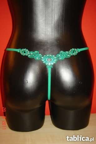 Bielizna Stringi zielone