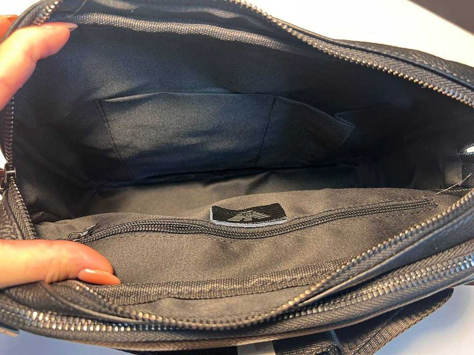 Emporio Armani męska torba torebka Listonoszka, skóra, Włochy 66310