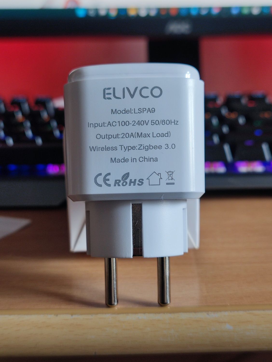 Умная розетка ELIVCO 20A 3690W Zigbee 3.0