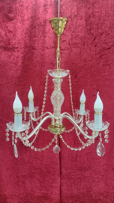 Люстра бра 2 шт бронза хрусталь