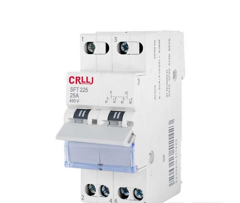Перемикач напруги 2-0-1, 2P, 25A, 5.6kW, 50Hz