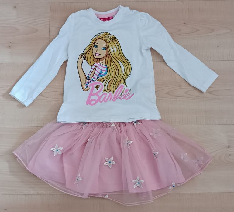 Komplet dla dziewczynki Barbie z sukienką 86