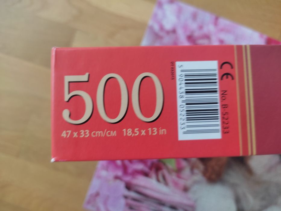 Puzzle 500 Pup in Pink Flowers / Szczenię w różowych kwiatach