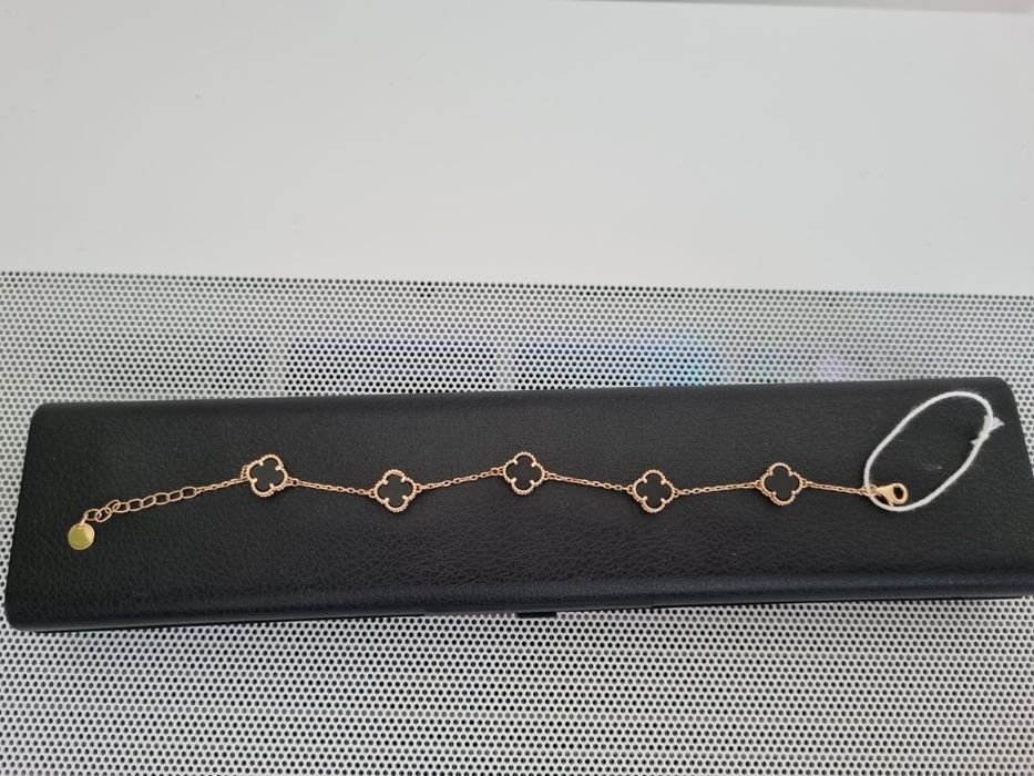 Браслет Van Cleef Ван клиф конюшина клевер золото 585