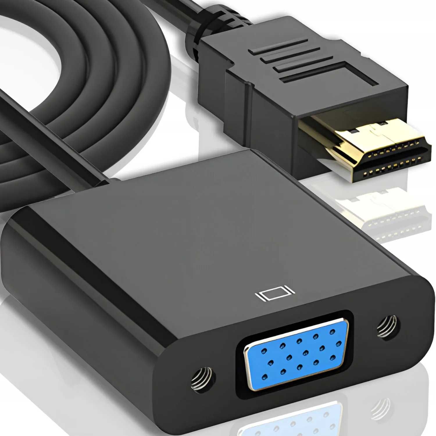Konwerter HDMI do VGA D-SUB kabel adapter monitor