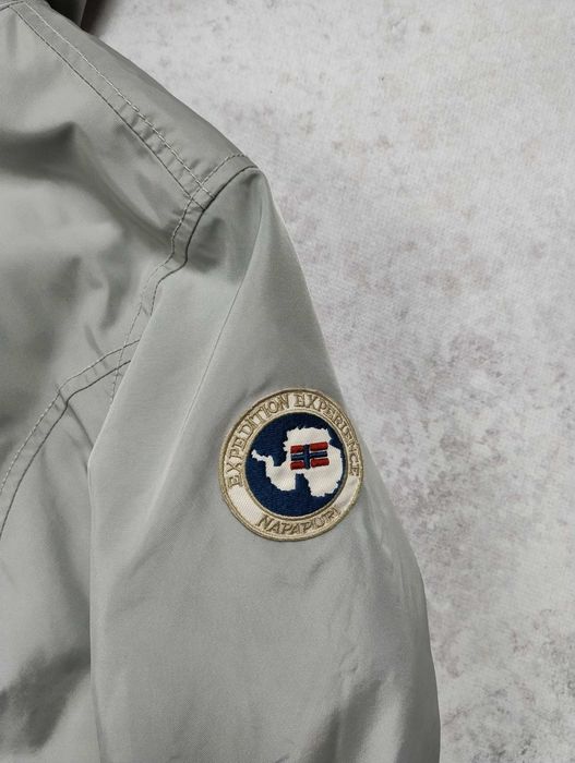 Napapijri expedition parka grey S zimowa kurtka z futrem ocieplana