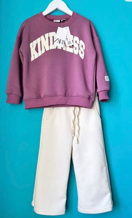 Костюм Zara світшот і штани палаццо, тринитка, 116 розмір