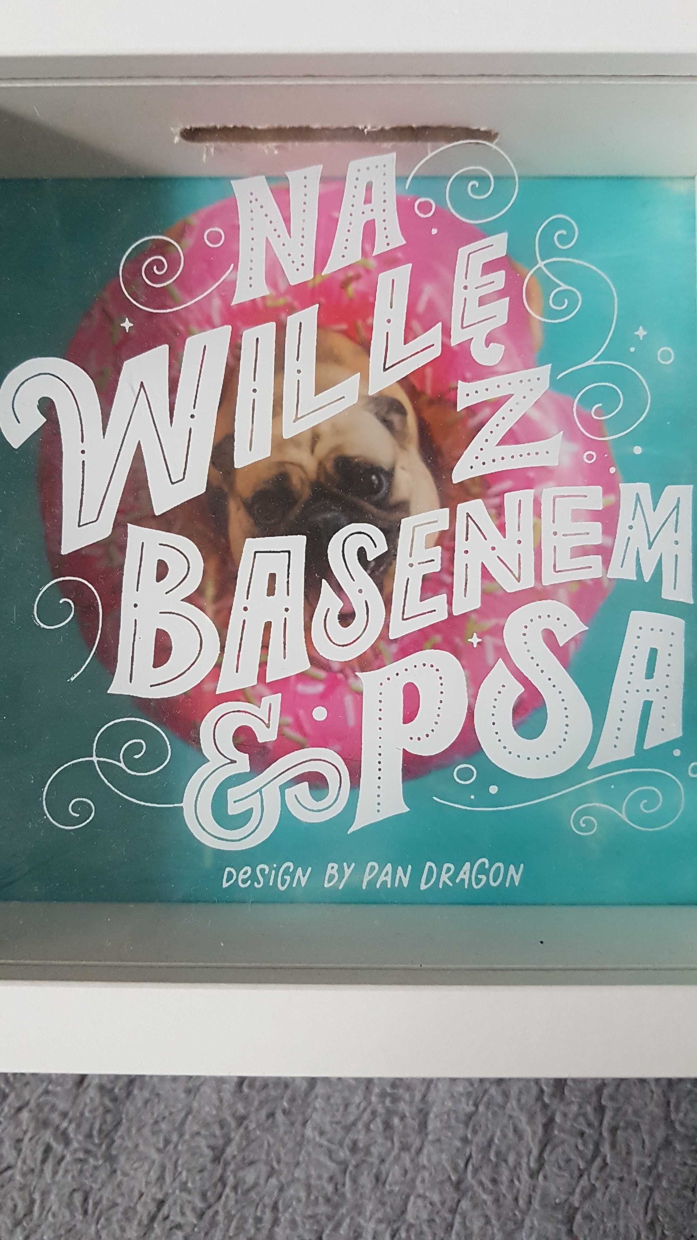 Kwadratowa skarbonka, na willę z basenem i psa, Pan Dragon