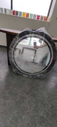 Lustro okrągłe 70cm podświetlane LED czarne
