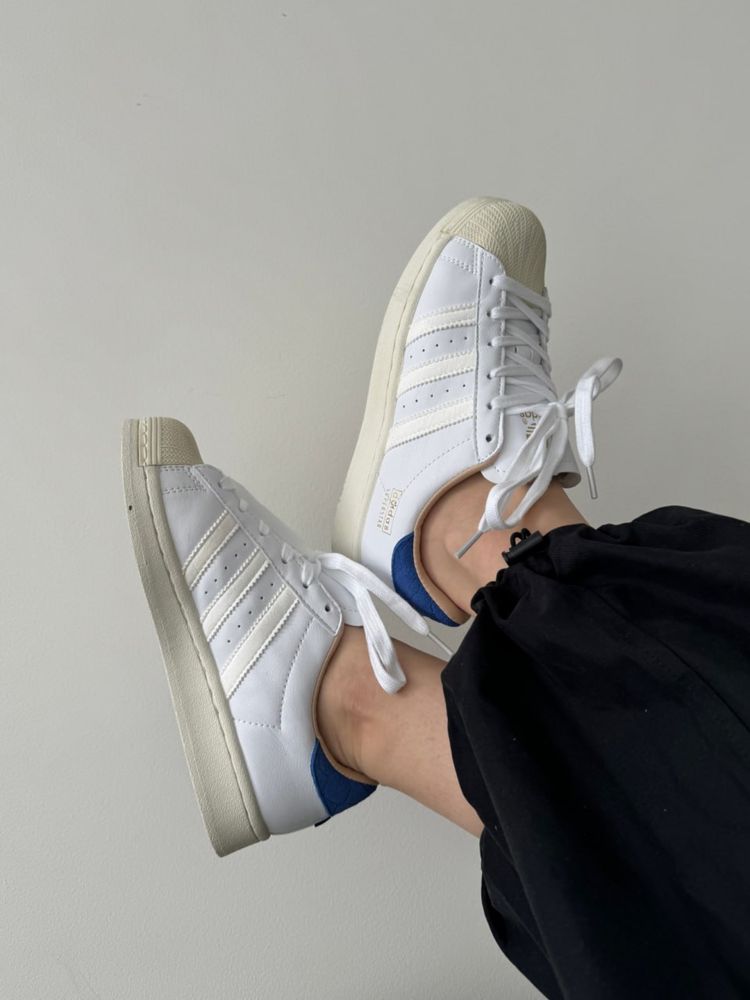 Кросівки Чоловічі Adidas Superstar White/Blue 36-45 Без передоплати