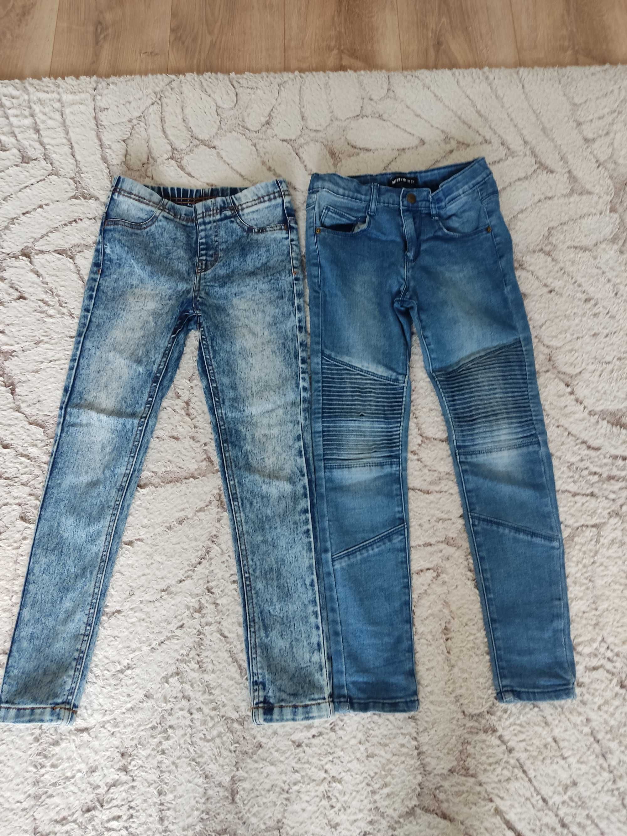 Spodnie rurki rozm 128 jak nowe Reserved little kids 2szt