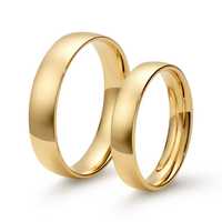 Złote obrączki ślubne półokrągłe 585
