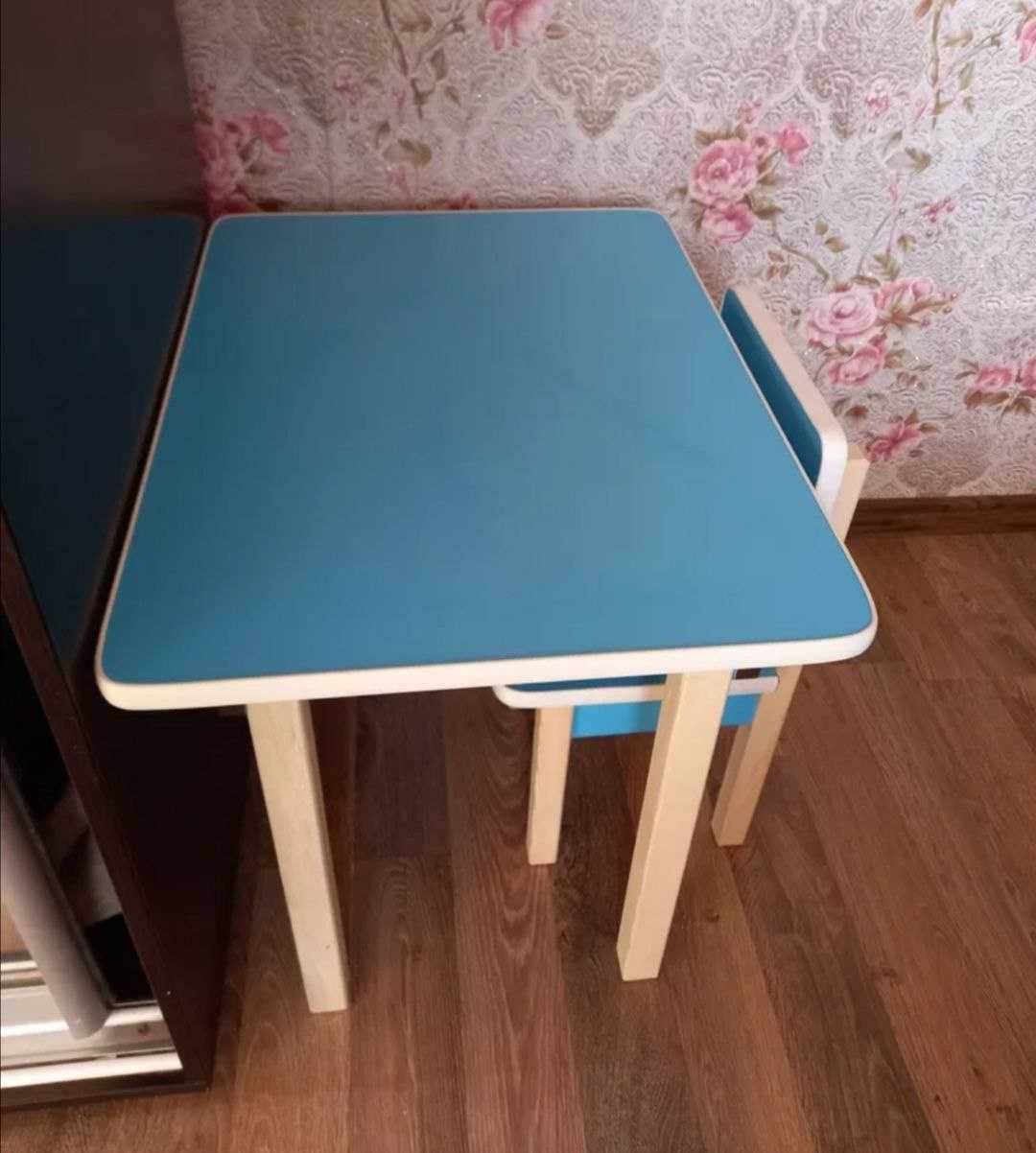 Дитячий стіл та стілець з шухлядою .Парта и стул.Виробник