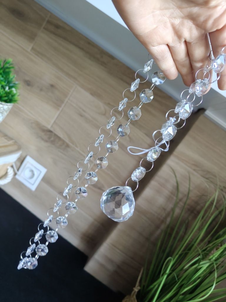 Koraliki girlanda na okno glamour 100cm