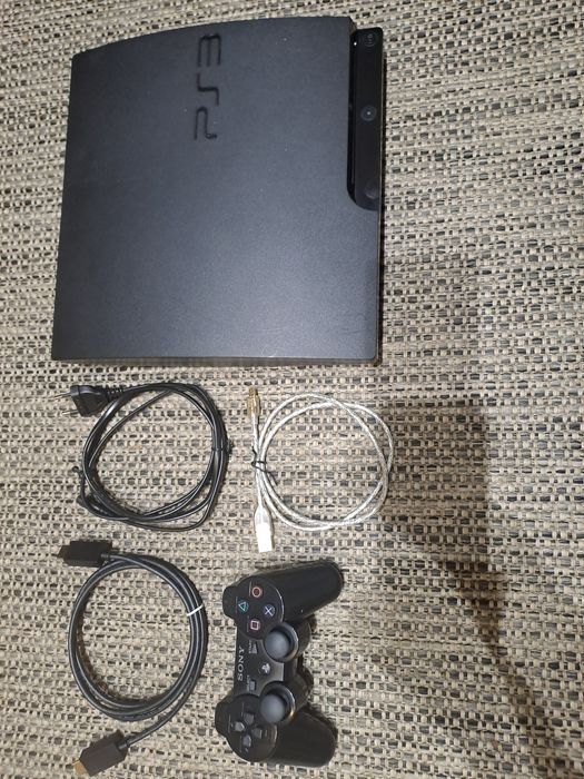 Sony PlayStation 3 SLIM ODBLOKOWANA (HEN) + Kontroler i Okablowanie