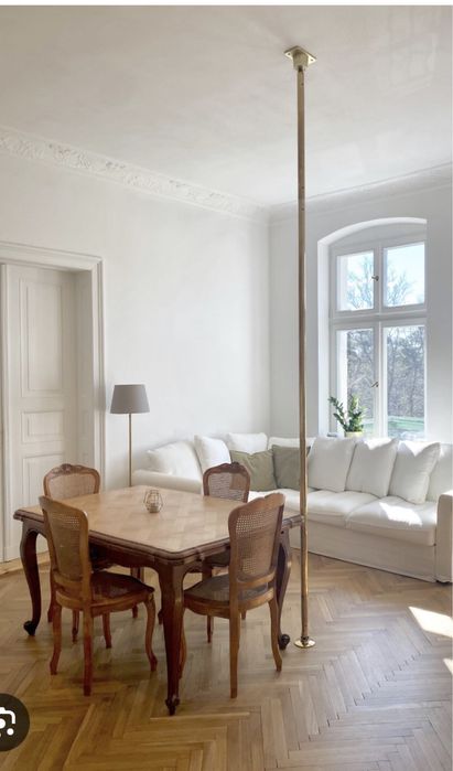 Rura pole dance mosiężna złota statyczno obrotowa 330 cm