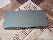 Коммутатор, свитч D-Link DES-1016A, сетевой адаптер