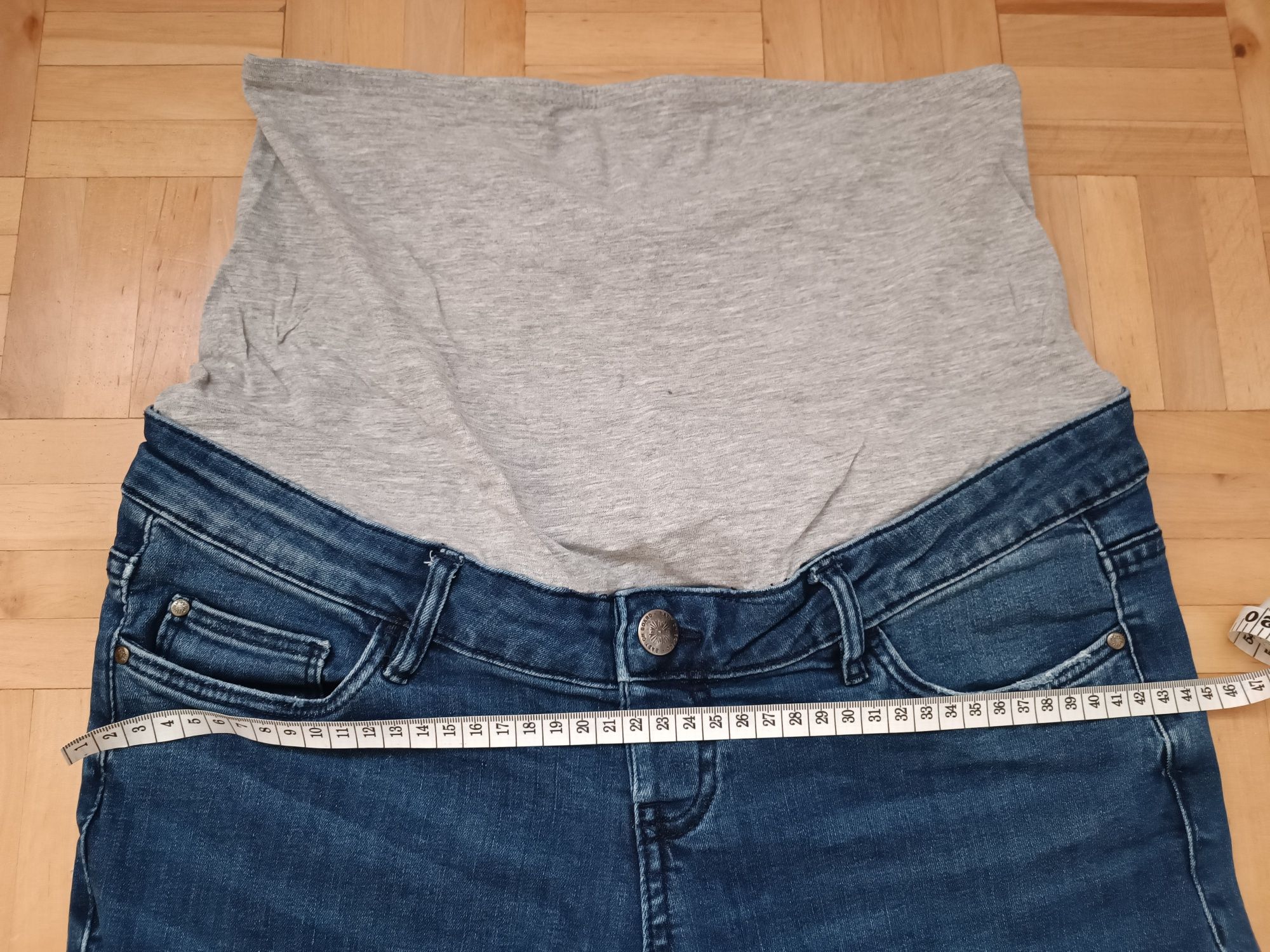 Spodnie ciążowe, jeansy Esmara niebieskie