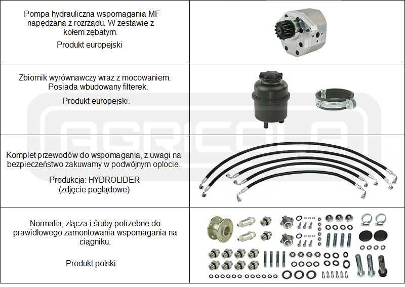 Wspomaganie kierownicy Ursus 3502 i MF sadowniczy - orbitrol DANFOSS